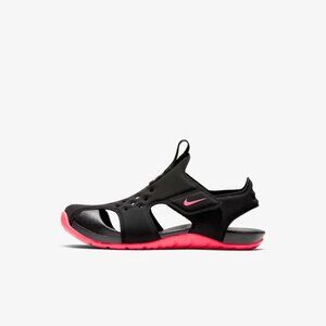 Nike Boy's Black Red Sunray Protect 2 Slip-On Casual Sandal Size 13C